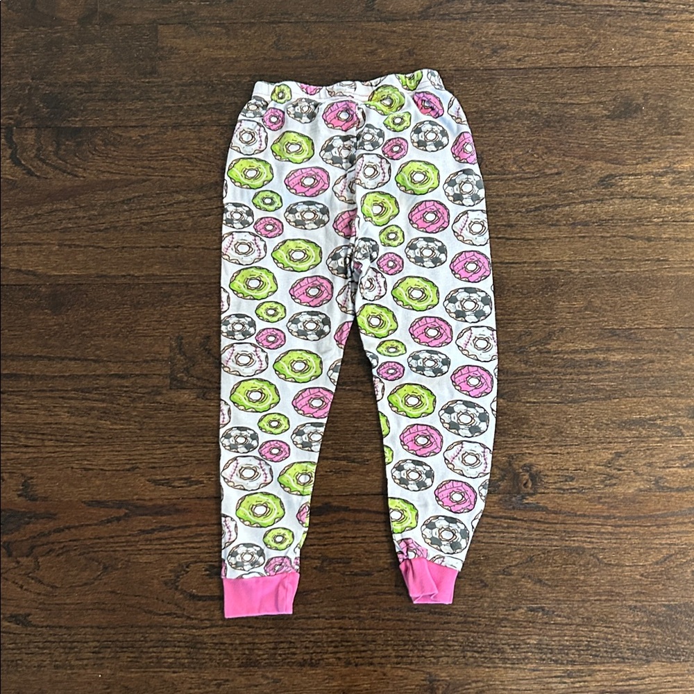 Baby Steps Girls Sport Donut Print Pajama Set - Pink & Green Size 4 - Picture 11 of 11